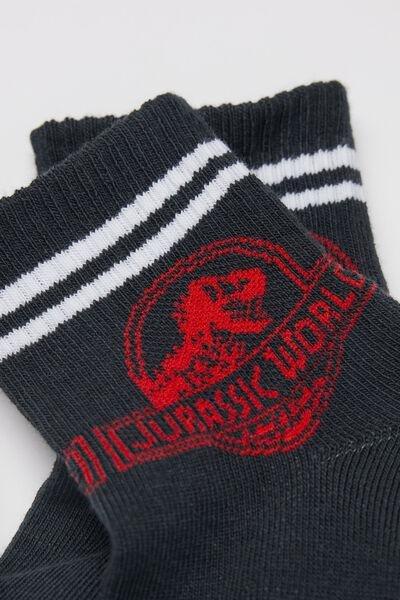 BLACK LAVA JURASSIC Boysâ€™ Jurassic World Short Sports Socks, 5701_824Y, large image number 1