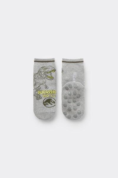 Grey Jurassic World Non-Slip Socks, Kids Boys, , large image number 0