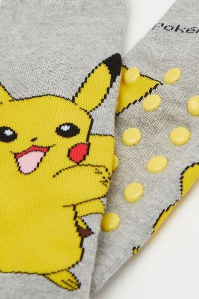 Grey Pokemon Print Non-Slip Socks, Kids Boys, 5701_850Y, large image number 1