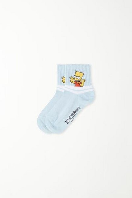 Tezenis - Blue The Simpsons Short Socks, Unisex Kids