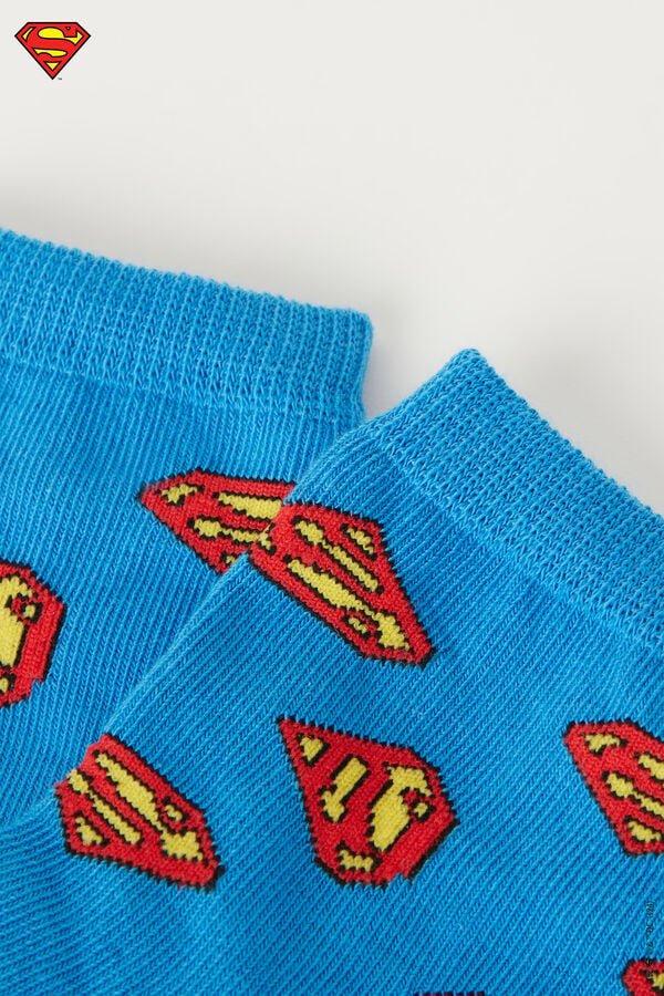 Tezenis - Blue Printed Short Socks, Kids Boys