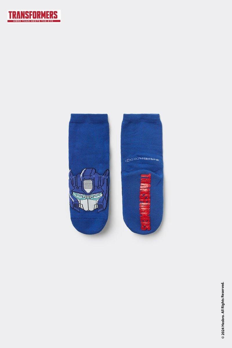 Blue Transformers Print Socks, Kids Boys, 5701_299Y, large image number 0