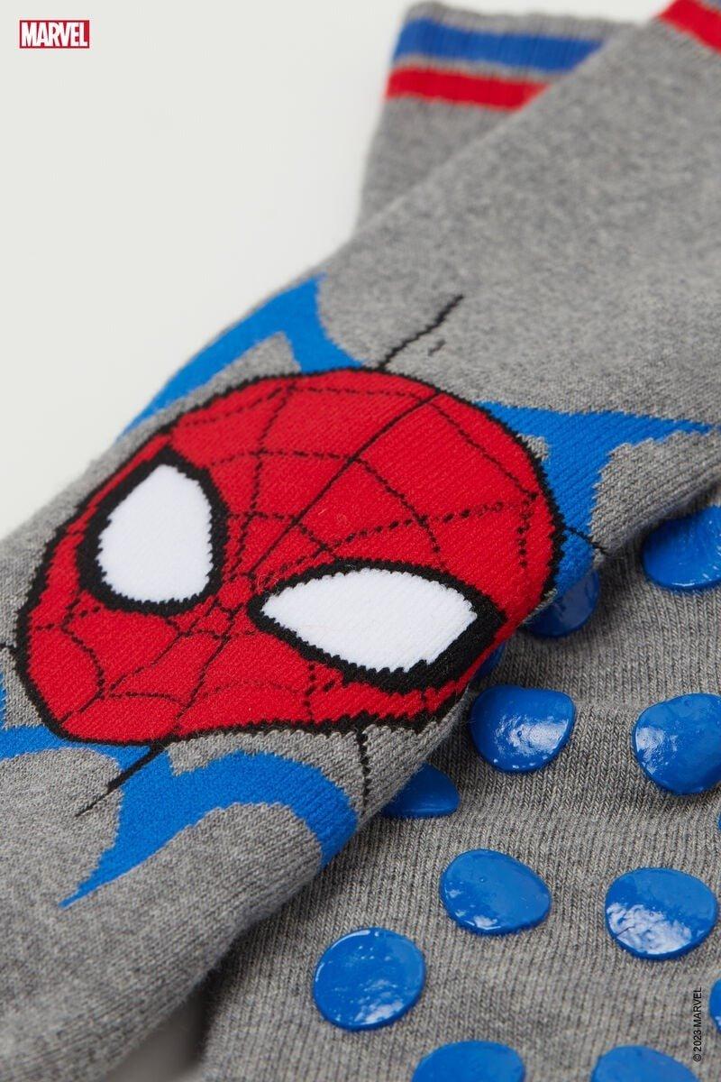 Grey Anti-Slip Socks, Kids Boy, , large image number 1