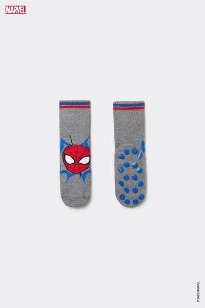 Grey Anti-Slip Socks, Kids Boy, , large image number 2