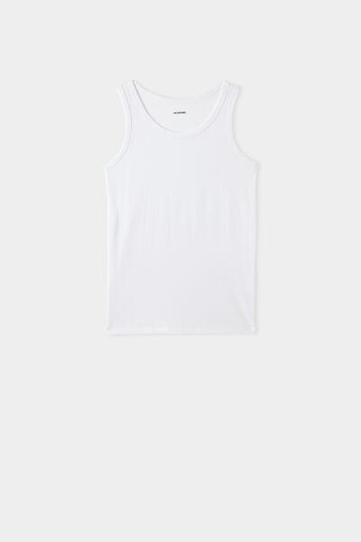 White Tank Top, Kids Boys, , large image number 0