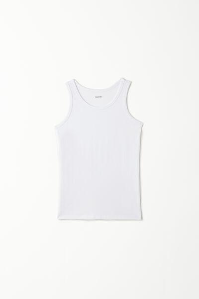White Tank Top, Kids Boys, , large image number 2
