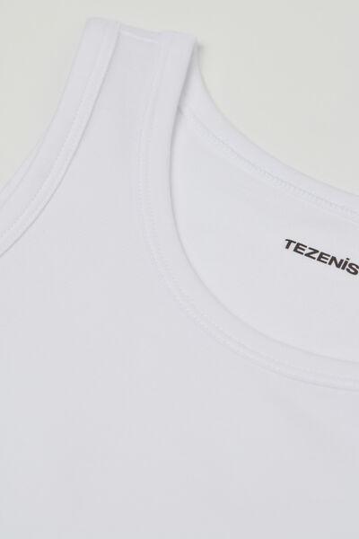 White Tank Top, Kids Boys, White, large image number 3