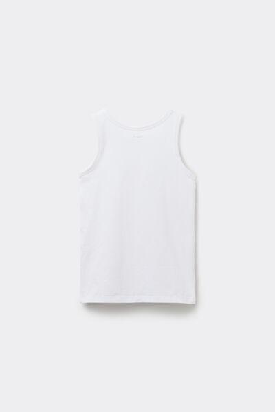 White Tank Top, Kids Boys, White, large image number 4
