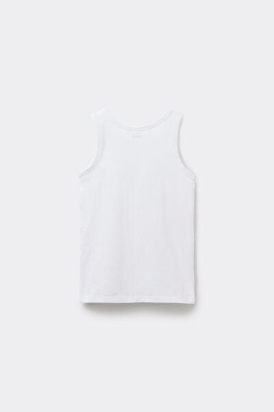 White Tank Top, Kids Boys, White, large image number 5