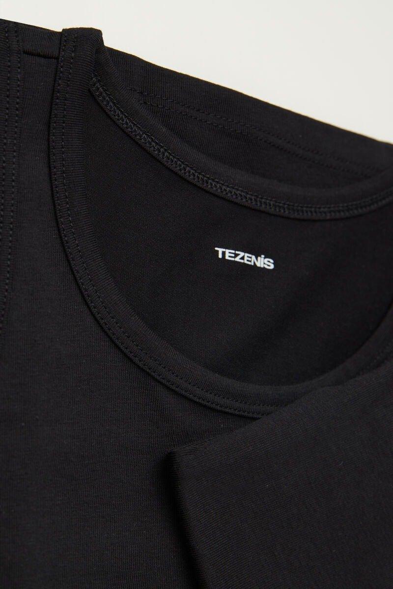 Black Cotton Tank Top, Kids Unisex, , large image number 1