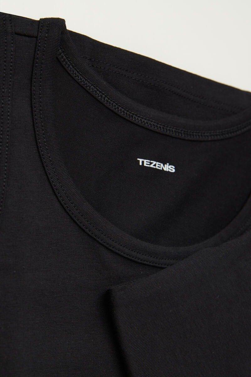 Tezenis - Black Cotton Tank Top, Unisex Kids