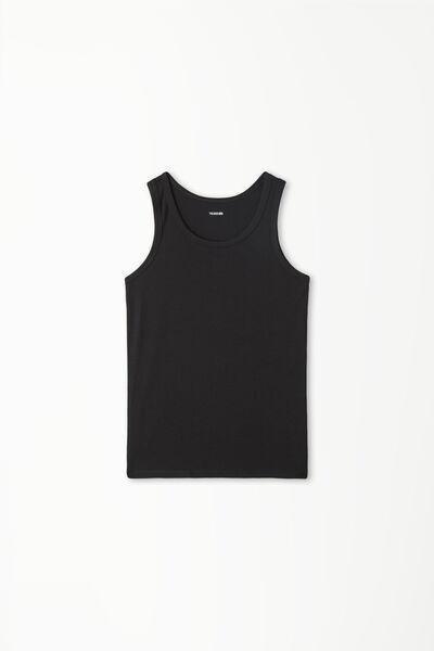 Black Tank Top, Kids Boys, , large image number 2
