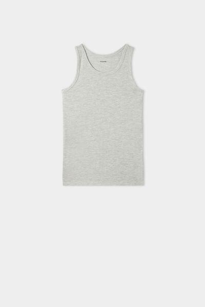 Tezenis - Grey Cotton Tank Top, Unisex Kids