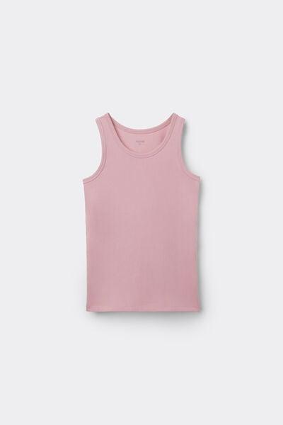 Pink Wide Shoulder Straps Cotton Camisole, Kids Boys, 5701_053Z, large image number 0