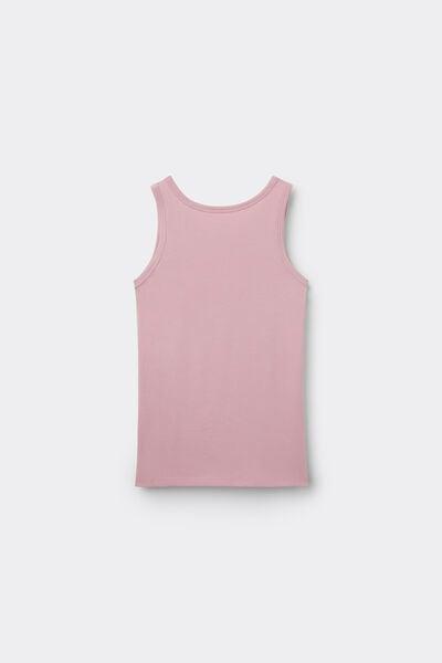 Pink Wide Shoulder Straps Cotton Camisole, Kids Boys, 5701_053Z, large image number 1
