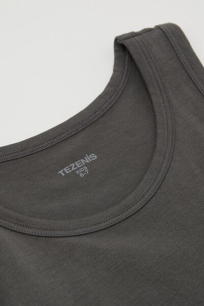 Green Basic Cotton Camisole, Kids Unisex, 5701_057Z, large image number 1