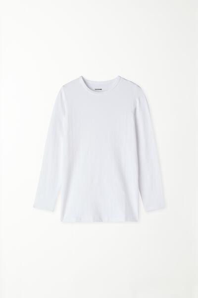 White Long-Sleeved Top, Kids Boys, , large image number 4