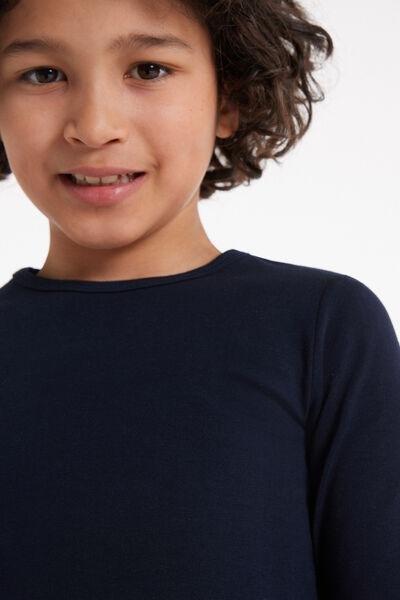 Navy Long-Sleeved Top, Kids Boys, , large image number 3