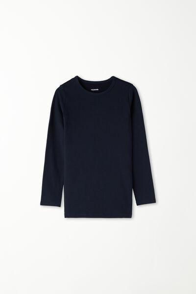 Navy Long-Sleeved Top, Kids Boys, , large image number 4