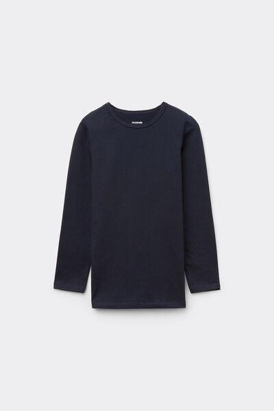 Navy Long-Sleeved Top, Kids Unisex, Blue, large image number 5