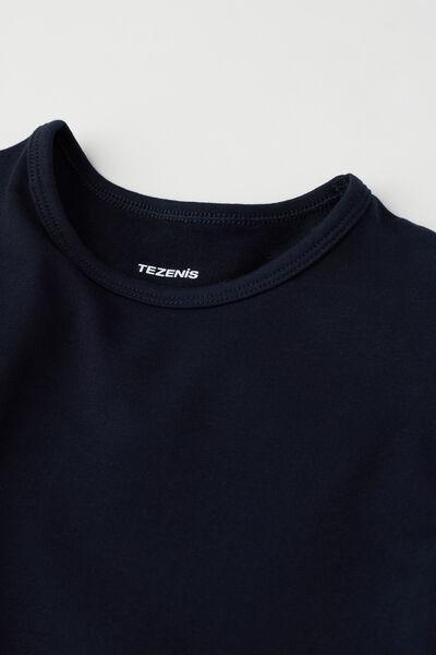 Navy Long-Sleeved Top, Kids Unisex, Blue, large image number 6