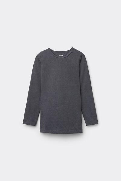 Grey Long-Sleeved Top, Kids Unisex, Grey Blend, large image number 6