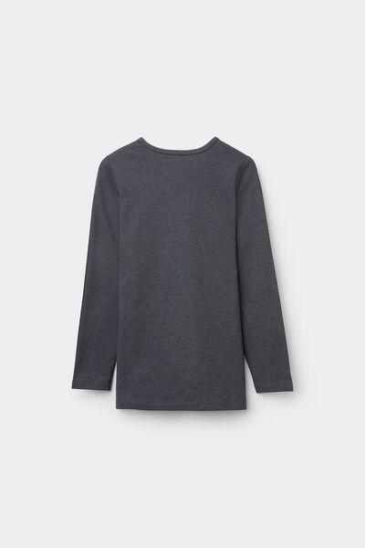 Grey Long-Sleeved Top, Kids Unisex, Grey Blend, large image number 8