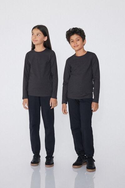 Grey Long-Sleeved Top, Kids Unisex, Grey Blend, large image number 9