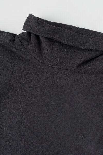 Grey Polo Neck Top, Kids Unisex, Grey Blend, large image number 5