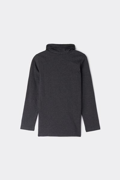 Grey Polo Neck Top, Kids Unisex, Grey Blend, large image number 8