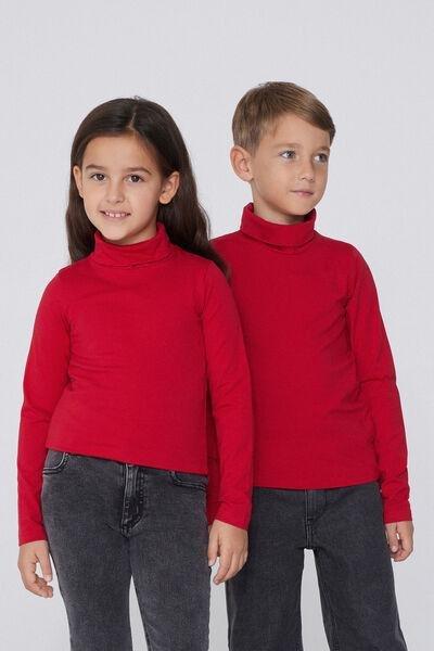 Red Long-Sleeved Top, Kids Boys, , large image number 1