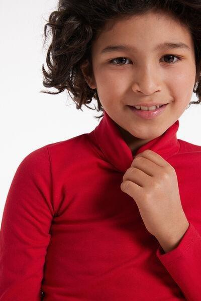 Red Long-Sleeved Top, Kids Boys, , large image number 3
