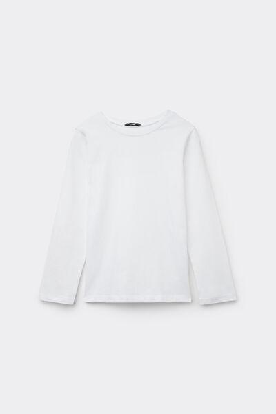 White Long-Sleeved Shirt, Kids Boys, White, large image number 5