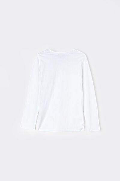 White Long-Sleeved Shirt, Kids Boys, White, large image number 7