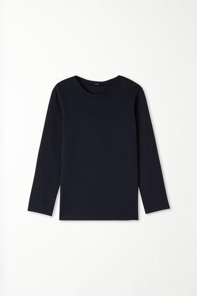 Navy Long-Sleeved Top, Kids Boys, , large image number 4