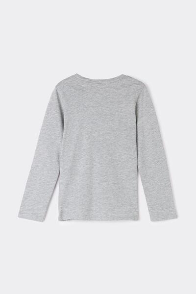 Grey Long-Sleeved Shirt, Kids Boys, Light Grey Blend, large image number 8