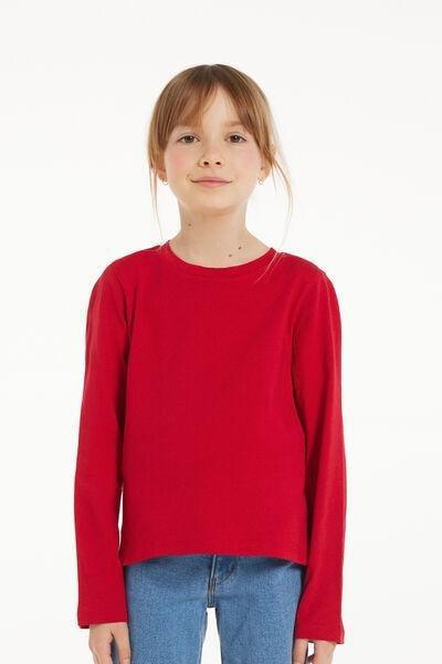 Red Long-Sleeved Top, Kids Unisex, 5701_873V, medium
