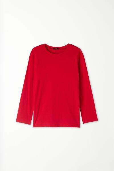 Red Long-Sleeved Top, Kids Unisex, 5701_873V, large image number 4