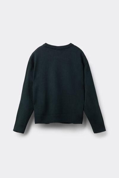 Black Christmas Squad Rounded Neck Sweater, Kids Unisex, 5701_918Y, large image number 3