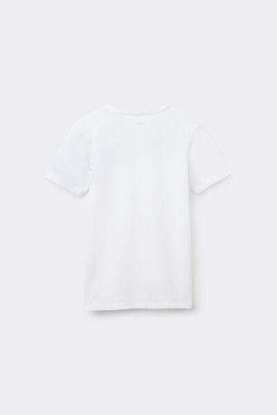 White Short Sleeve Top, Kids Boys, White, large image number 5
