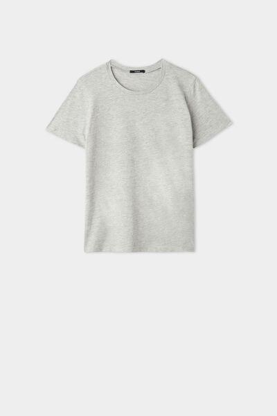 Grey Cotton Rounded Neck T-Shirt, Kids Unisex, , large image number 4