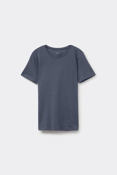 Grey Rounded Neck T-Shirt , Kids Unisex, 5701_360Y, large image number 0
