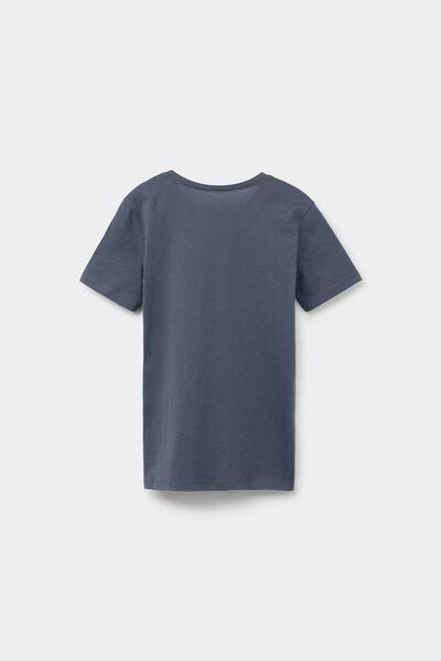 Grey Rounded Neck T-Shirt , Kids Unisex, 5701_360Y, large image number 2