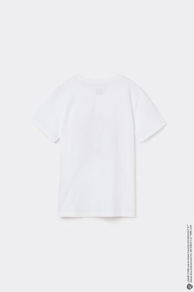 White Printed T-Shirt Casual, Kids Unisex, 5701_020Y, large image number 4