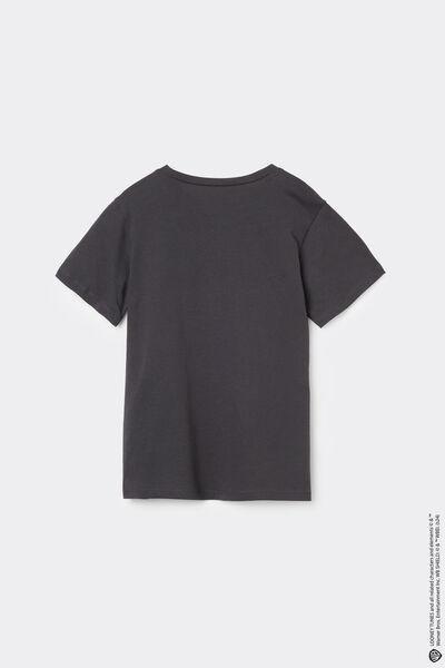 Black Printed T-Shirt Casual, Kids Unisex, 5701_021Y, large image number 4