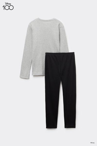 Grey Long Pyjamas Set, Unisex Kids, 5701_182Y, large image number 4