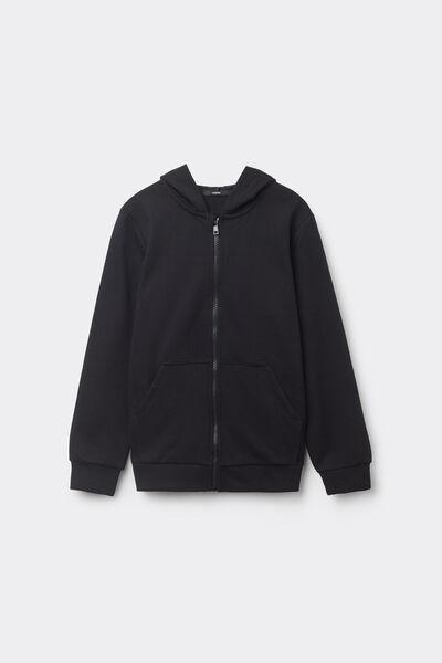 Navy Zip-Up Hoodie Regular, Kids Unisex, , large image number 3