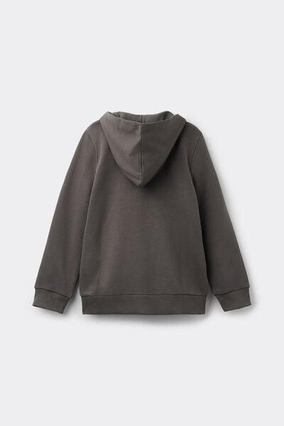 Green Zip-Up Cotton Hoodie, Kids Unisex, 5701_057Z, large image number 2