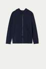 Tezenis - Blue Cotton Hooded Zipped Sweatshirt, Kids Unisex