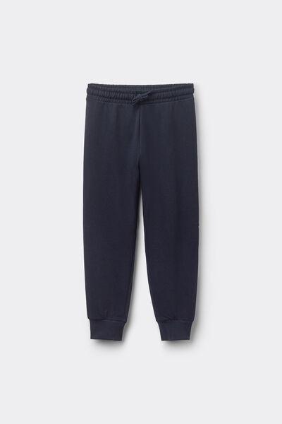Navy Fleece Trousers Long, Kids Unisex, , large image number 3